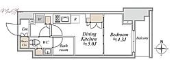 ブランシエスタ入谷グランデ 1DKの間取図画像