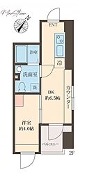 スフィア日本橋富沢町 1DKの間取図画像