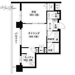 クリオ文京小石川 1LDKの間取図画像