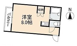 Sコート西宝町B ワンルームの間取図画像