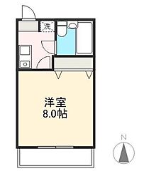 ローテンブルグ1 1Kの間取図画像