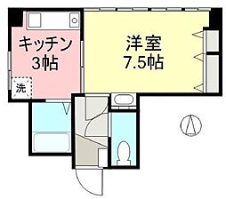 高松琴平電気鉄道琴平線 瓦町駅 徒歩3分の賃貸マンション 3階1Kの間取り