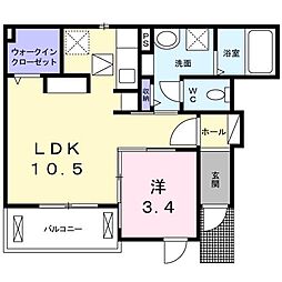 グランデシーナ3 1LDKの間取図画像