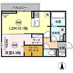 間取図画像 1LDK