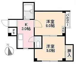 シャンボール瀬戸 2Kの間取図画像