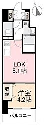 メイフェアミライエ 1LDKの間取図画像