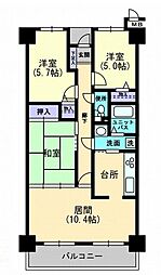 サーパス屋島 3LDKの間取図画像