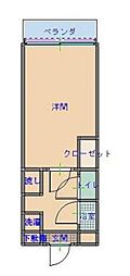 アーバンライフ志度2 1Kの間取図画像