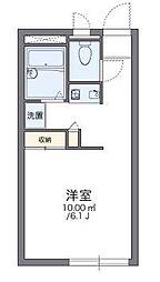 レオパレスミズタ 1Kの間取図画像