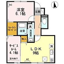 香川県高松市上福岡町680-1（賃貸アパート1LDK・1階・45.75㎡） その2