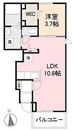 ラベレッツア2A 1LDKの間取図画像
