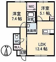 香川県高松市中間町725番地1（賃貸アパート2LDK・1階・58.27㎡） その2