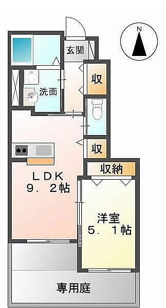 香川県高松市高松町(賃貸アパート1LDK・1階・38.94㎡)の写真 その2