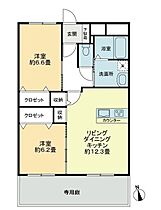 香川県高松市林町1105-1（賃貸マンション2LDK・1階・59.85㎡） その2