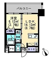 香川県高松市福田町2-1（賃貸マンション1LDK・5階・30.61㎡） その2