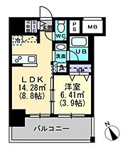 香川県高松市福田町2-1（賃貸マンション1LDK・3階・30.97㎡） その2