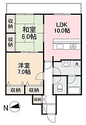 Raconte3 2LDKの間取図画像