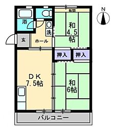 間取図画像 2DK