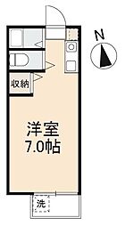 昭和コーポ ワンルームの間取図画像