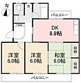 伏石第2ハイツ3階4.6万円