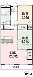 FUTABA・1 2LDKの間取図画像