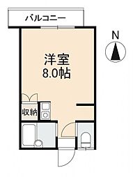 Sコート西宝町B ワンルームの間取図画像
