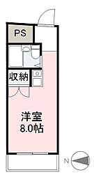ハイツ亀岡 ワンルームの間取図画像