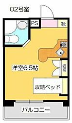 ラ・パルフェ・ド・コロン ワンルームの間取図画像