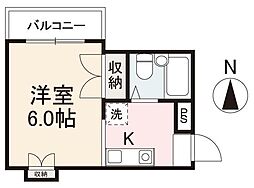 サンハイツ太田 1Kの間取図画像