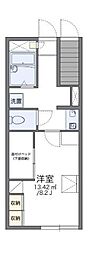 レオパレスブラン 1Kの間取図画像