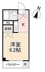 フジマンション 1Kの間取図画像
