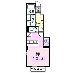 ロイヤルスクウェア一宮2 ワンルームの間取図画像