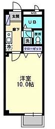 カレッジハイツ山地A 1Kの間取図画像