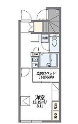 レオパレス春風 1Kの間取図画像