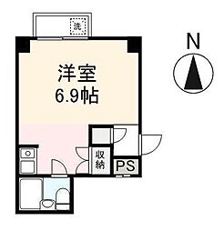 プチメゾン片原町 ワンルームの間取図画像