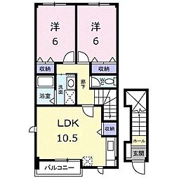 間取図画像 2LDK