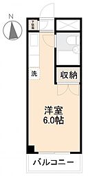 コーポ川添 ワンルームの間取図画像