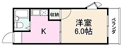 コート扇町1 1Kの間取図画像