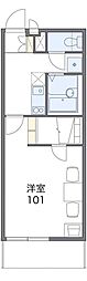 レオパレスレインボーロード 1Kの間取図画像