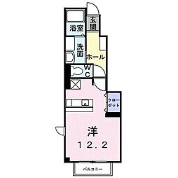 アベニューみなみ ワンルームの間取図画像