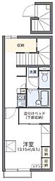 レオパレスLadyGrey2 1Kの間取図画像