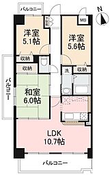 アークプラザ太田公園 3LDKの間取図画像