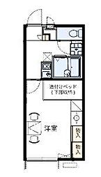 レオパレスM&E 1Kの間取図画像