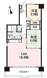 アメニティハイツ14 2LDKの間取図画像
