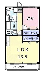 ニューマリッチミマヤ 1LDKの間取図画像