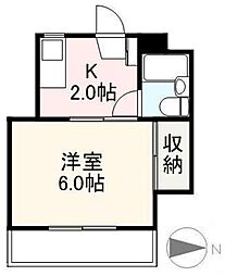 今里サンハイツ 1Kの間取図画像