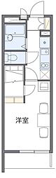 レオパレスエトワール栗林 1Kの間取図画像