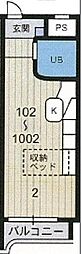 ラ・パルフェ・ド・コリエ ワンルームの間取図画像