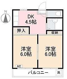 間取図画像 2DK