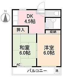 間取図画像 2DK